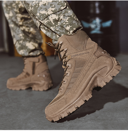 Men's Waterproof Outdoor Anti-Puncture Work Combat Boots Army Boots (Durability Upgrade) EU