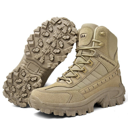 Men's Waterproof Outdoor Anti-Puncture Work Combat Boots Army Boots (Durability Upgrade) EU