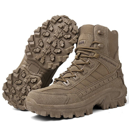 Men's Waterproof Outdoor Anti-Puncture Work Combat Boots Army Boots (Durability Upgrade) EU