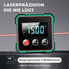📏 2-in-1 Magnetischer Digital-Laser-Neigungsmesser | Starker Magnet + Präzise Laser – Ideal für Wandmontage/Holzarbeiten🔧
