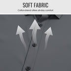 🔥Black-Friday-Mega-Angebot – 50 % Rabatt!🔥Herren Langarmhemd mit Stehkragen in Uni