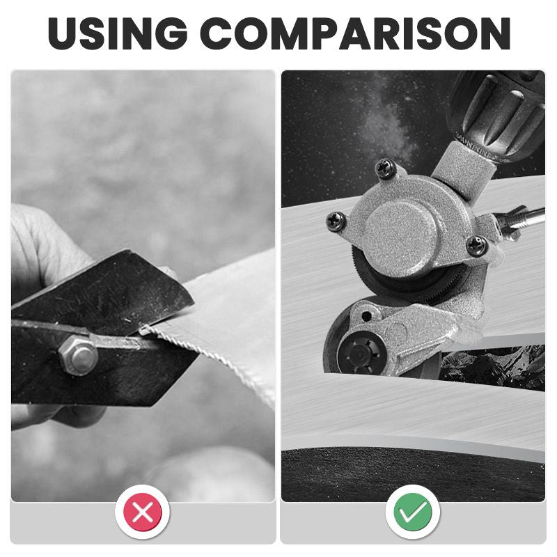 ⚡ KAUFEN 2 ERHALTEN 3! ✨ Elektrischer Bohrmaschinen-Blechschneider - 3-in-1 Werkzeug für Stahl, Aluminium & Kupfer mit Laser-geführter Präzision 🔧💥