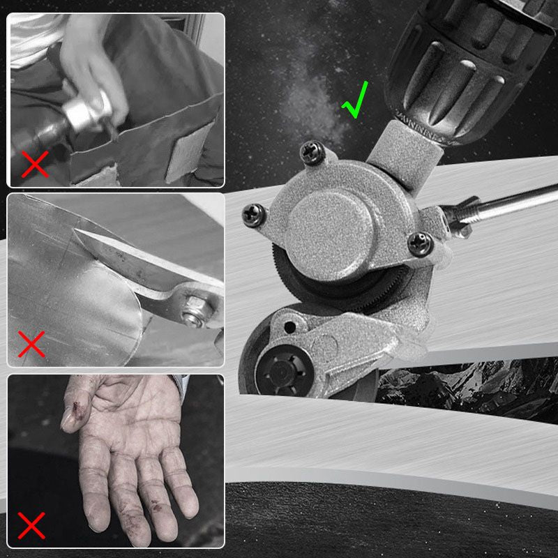 ⚡ KAUFEN 2 ERHALTEN 3! ✨ Elektrischer Bohrmaschinen-Blechschneider - 3-in-1 Werkzeug für Stahl, Aluminium & Kupfer mit Laser-geführter Präzision 🔧💥