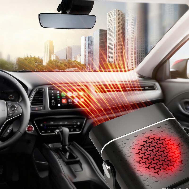 ✨ 2-in-1 Tragbare Autheizung - 360° Drehung & Doppelspannung (12V/24V) für Schnelles Entfrosten und Heizen 🚗❄️