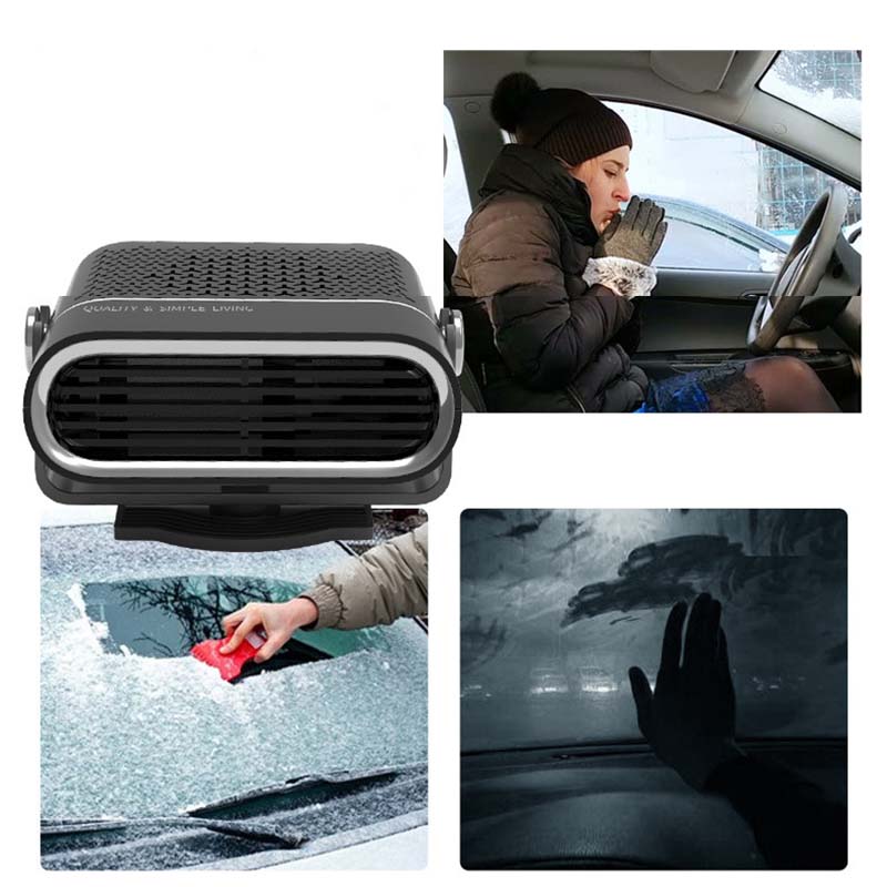 ✨ 2-in-1 Tragbare Autheizung - 360° Drehung & Doppelspannung (12V/24V) für Schnelles Entfrosten und Heizen 🚗❄️