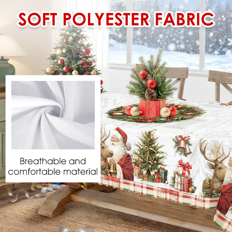 Christmas Holiday Printed Decorative Tablecloth