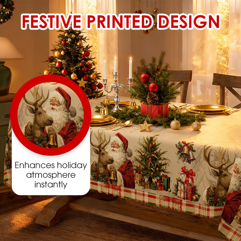 Christmas Holiday Printed Decorative Tablecloth