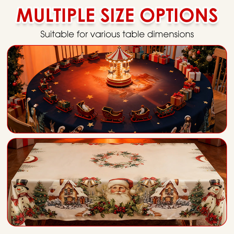 Christmas Holiday Printed Decorative Tablecloth