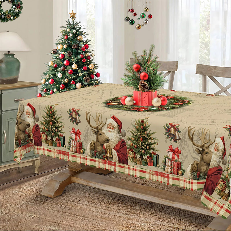 Christmas Holiday Printed Decorative Tablecloth