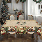 Christmas Holiday Printed Decorative Tablecloth
