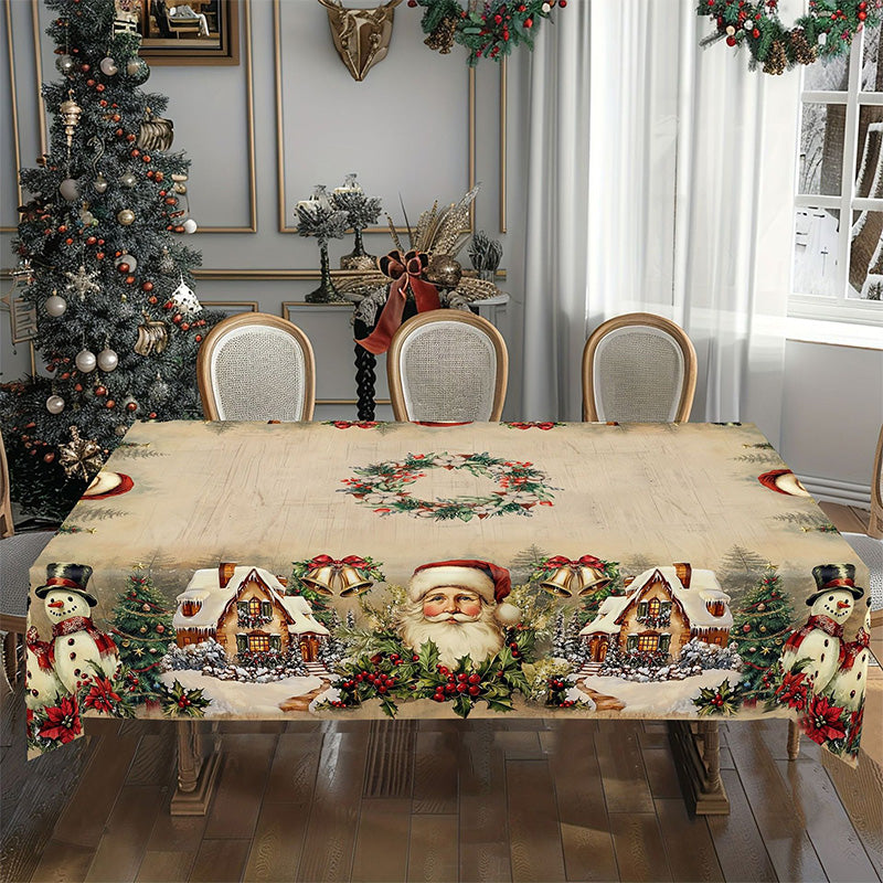 Christmas Holiday Printed Decorative Tablecloth