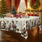 Christmas Holiday Printed Decorative Tablecloth