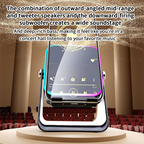 5-in-1 kabelloser Induktions-Bluetooth-Lautsprecher mit verstellbarer Handyhalterung