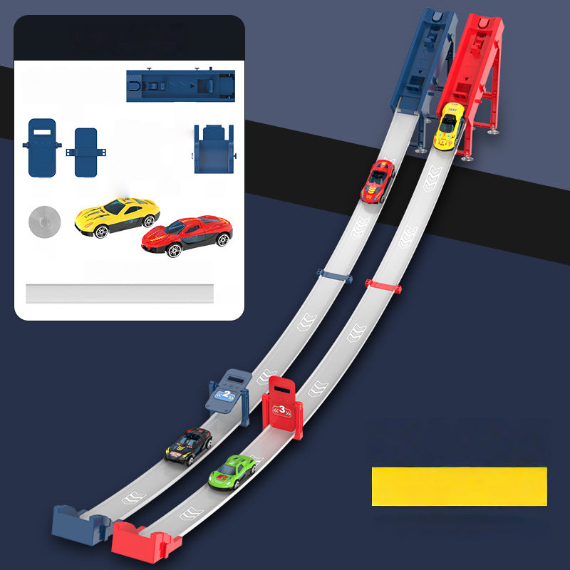 🔥Solange der Vorrat reicht 50 % Rabatt!🎉Doppel-Rennstrecke-Spielzeug-Set mit Startrampe für Kinder
