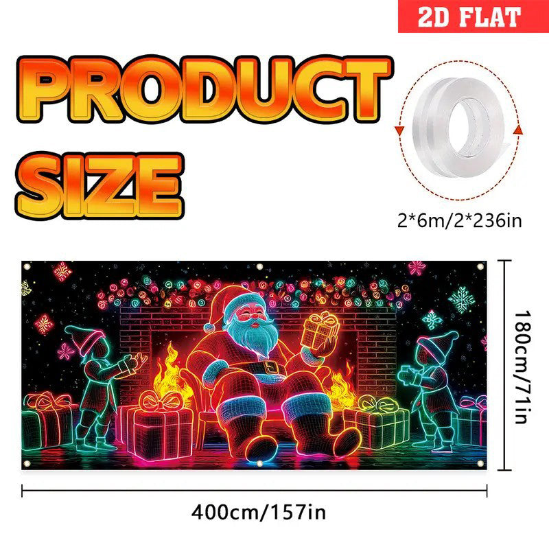🔥Black-Friday-Mega-Angebot – 50 % Rabatt!🔥🎉UV-fluoreszierendes Weihnachtsbanner
