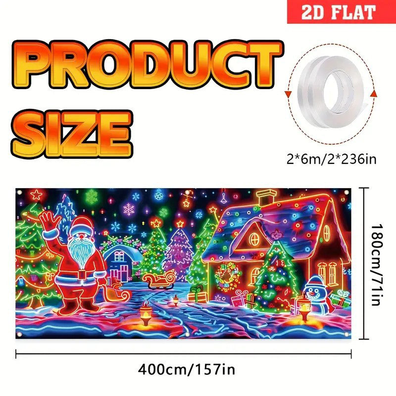 🔥Black-Friday-Mega-Angebot – 50 % Rabatt!🔥🎉UV-fluoreszierendes Weihnachtsbanner