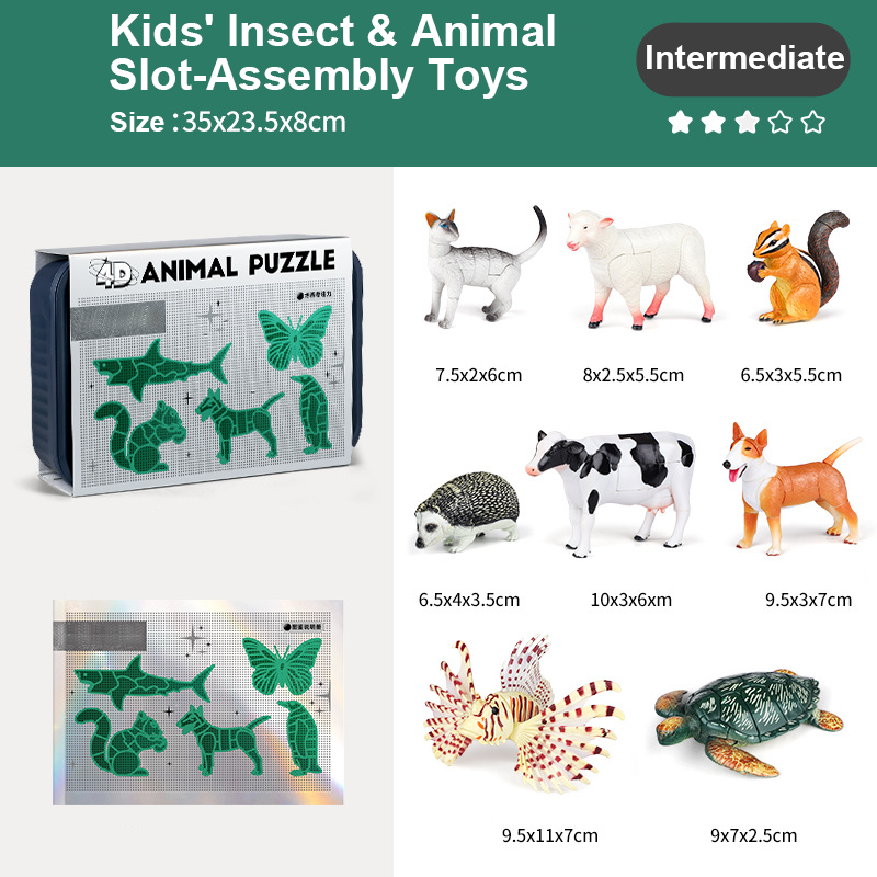 📢📢50% RABATT!!! ✨Kinderspielsachen für Kinder insekten und tierische Slot-Assembly